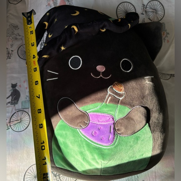 Squishmallows 11” Cleo The Black Witch Cat With Potion Halloween RARE - Picture 3 of 6